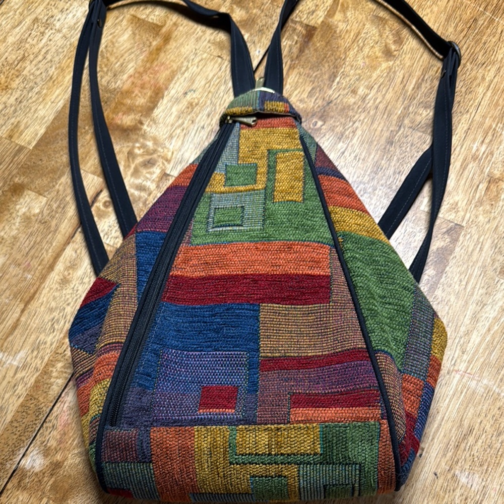 Danny K Multicolor Geometric Backpack - image 1